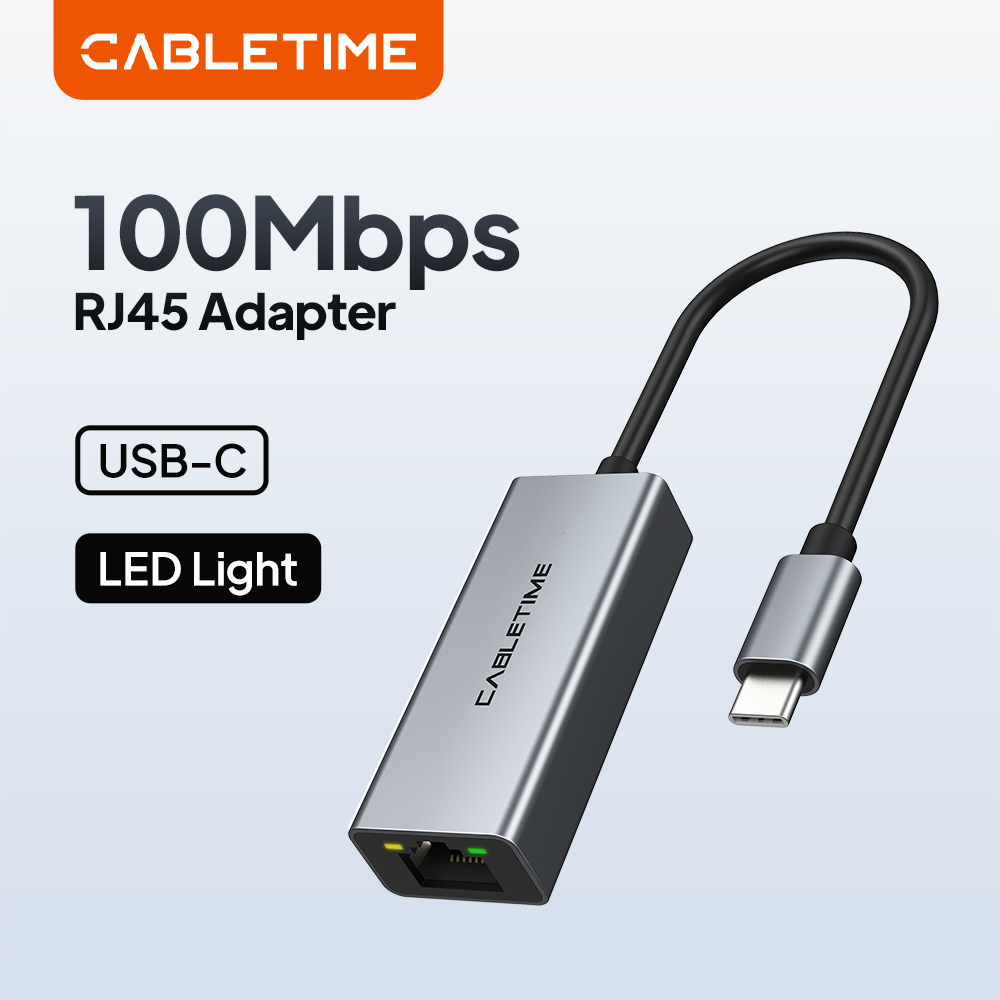 Smart Home Xiaomi Hub 2 - CABLETIME USB C Ethernet Adapter 100Mbps