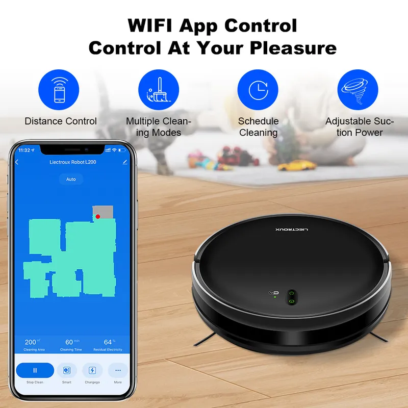 Smart Home Robot - for LIECTROUX L200 Robot Vacuum Cleaner