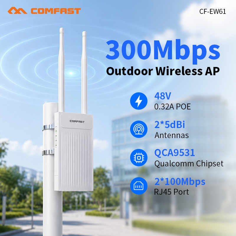 Smart Outdoor Plug - COMFAST 300/1200Mbps Outdoor Wireless AP 2.4GHz/5.8GHz