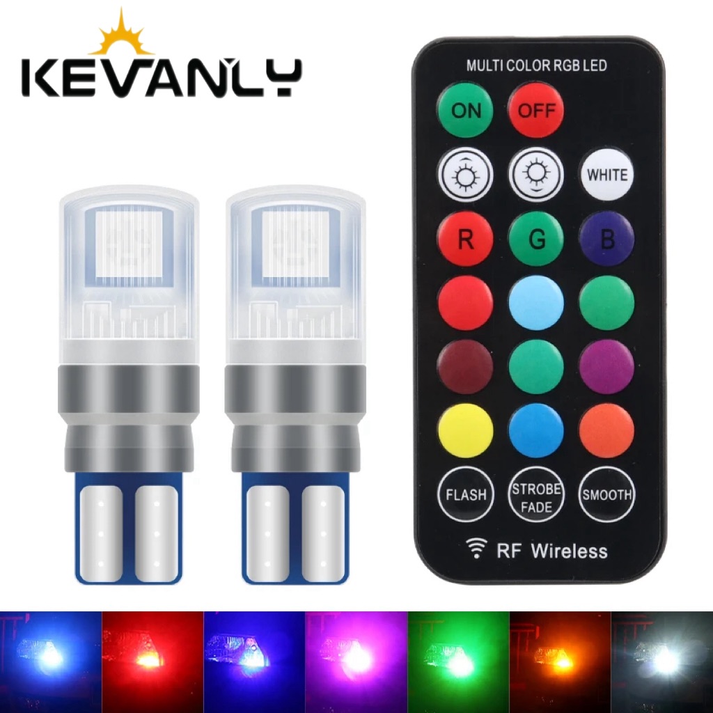 Voice Control Light Bulb - Remote Control With 2pcs RGB T10