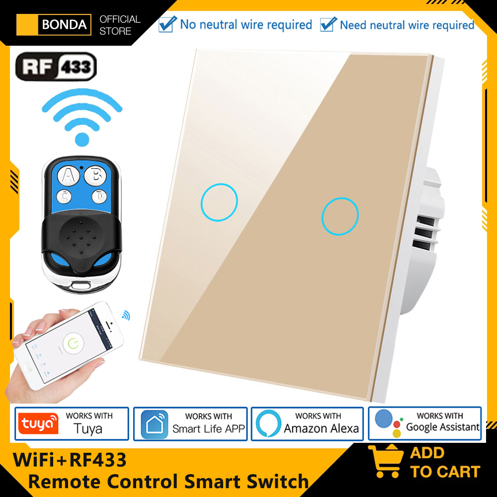 Smart Home Remote Control - Tuya EU WiFi+RF433 Smart Remote control