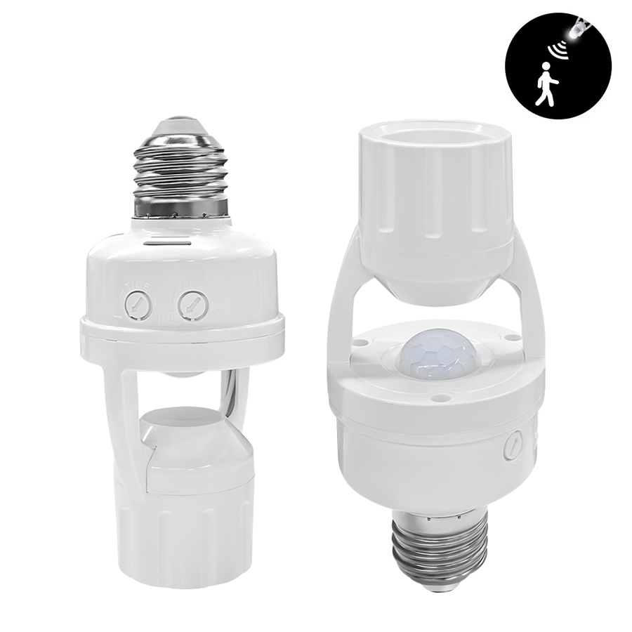 Voice Control Light Bulb - PIR Motion Sensor E27 Bulb Socket