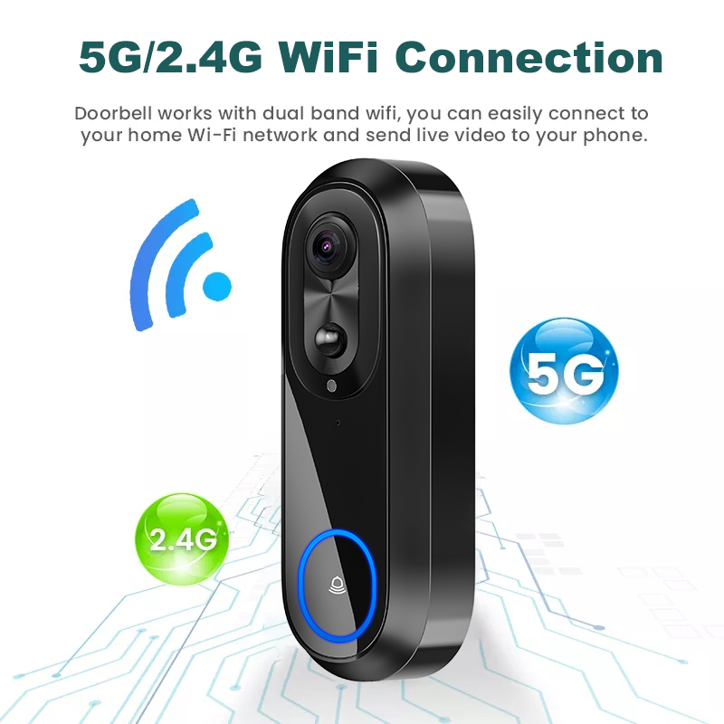 5G 2.4G WiFi Video Doorbell 10 - Smart Home Video Doorbell recension och pris
