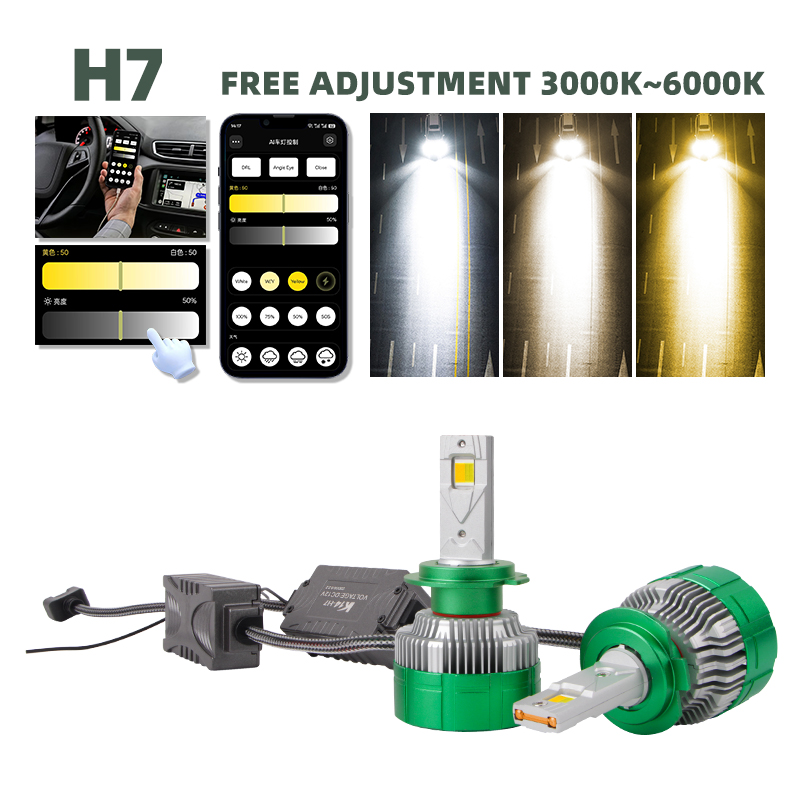 Best Seller H8 H7 Led Headligh - Voice Control Light Bulb recension och pris