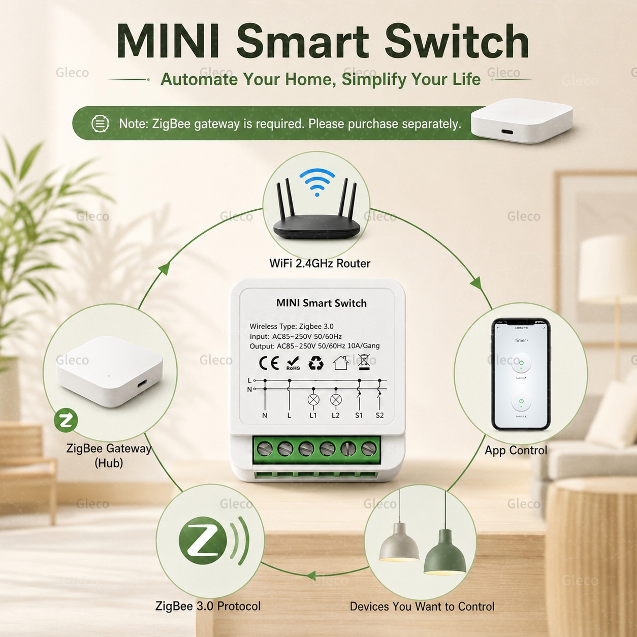 Zigbee Tuya Smart Switch Smart - Smart Home Zigbee Gateway recension och pris
