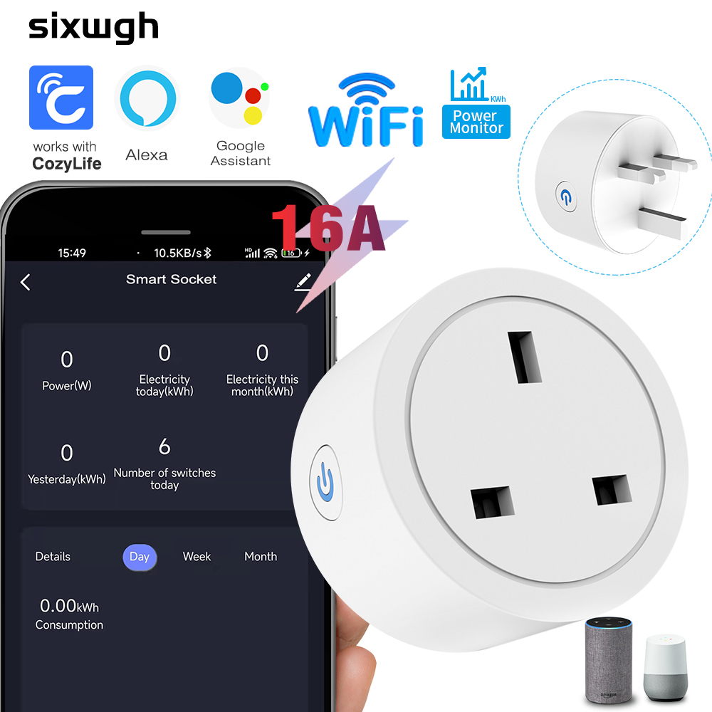 WiFi Smart Socket 16A UK Plug  - Smart Home Energy App recension och pris