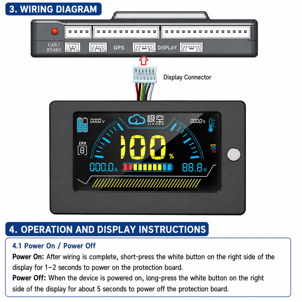 JIKONG JK BMS LCD Display Scre - Smart Energy Monitor recension och pris