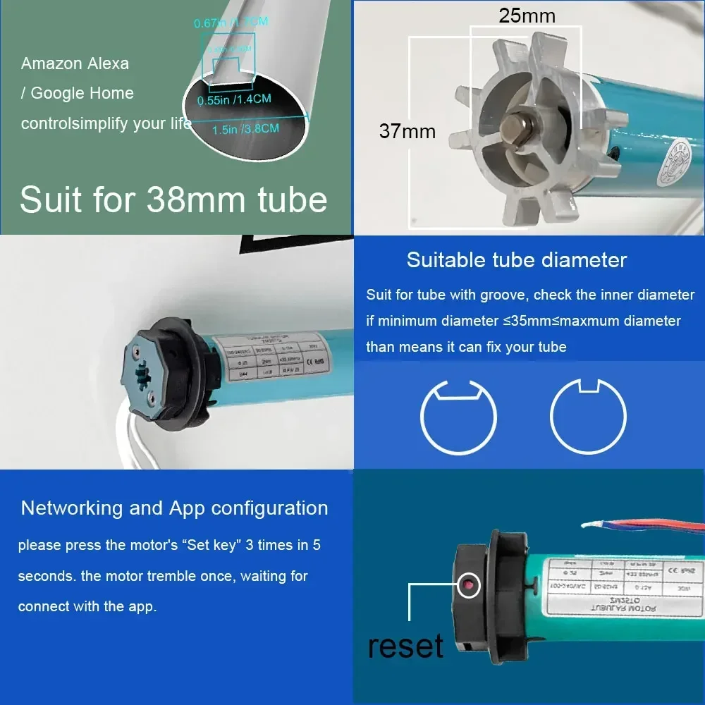 SZMYQ 25mm 2N Tuya Smart Curta - Smart Home Tuya recension och pris