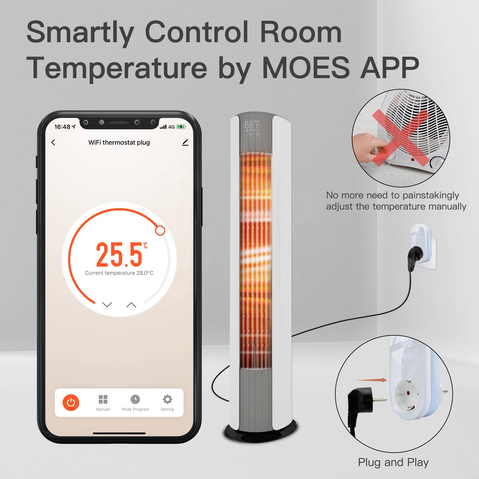 Smart WiFi Programmable LED Te - Wifi Smart Plug recension och pris