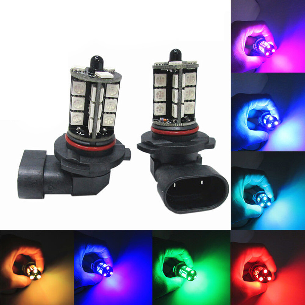 2x RGB H11 H9 H8 5050 27SMD Ca - Voice Control Light Bulb recension och pris