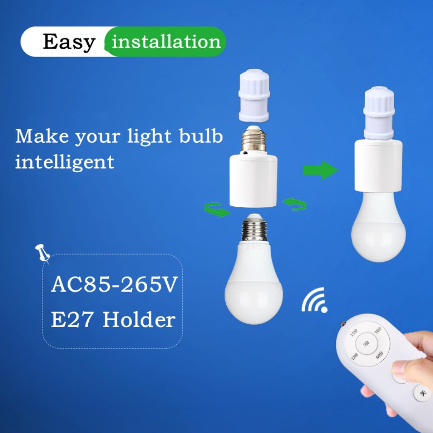 E27 Smart Wireless Remote Cont - Voice Control Light Bulb recension och pris