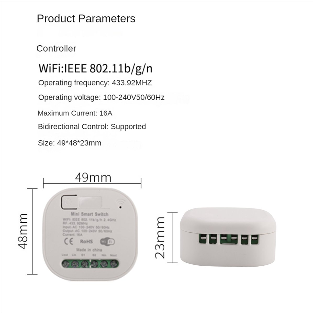 ABGN Tuya WIFI RF433 Receiver  - Smart Home Remote Control recension och pris