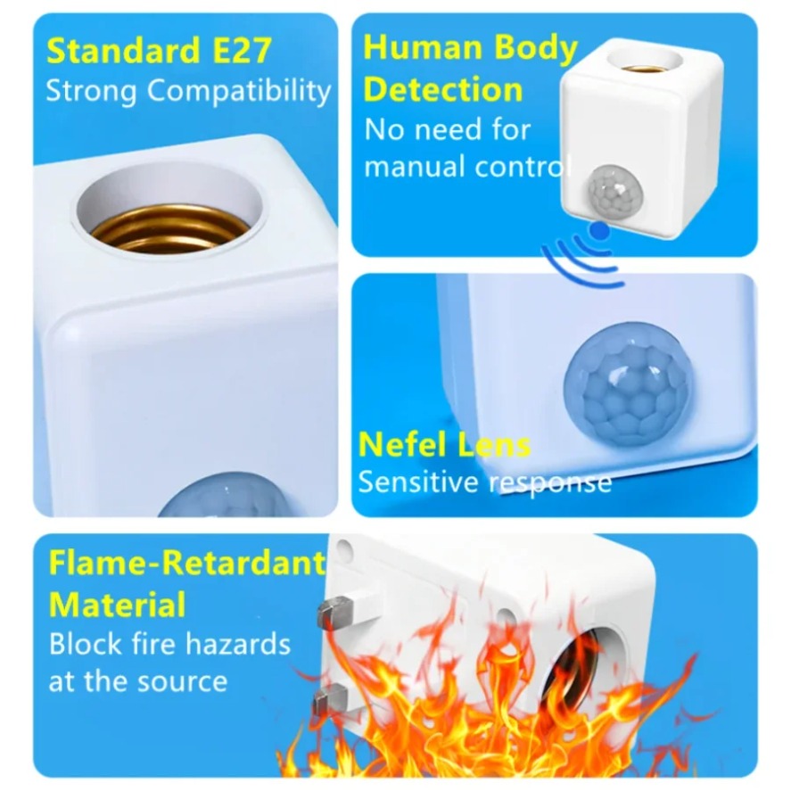 E27 PIR Motion Sensor Led Swit - Voice Control Light Bulb recension och pris