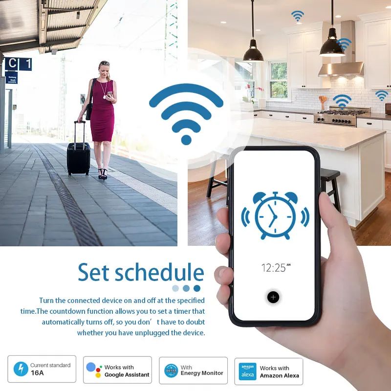 20A EU Smart Plug Wifi Socket  - Smart Home Energy App recension och pris