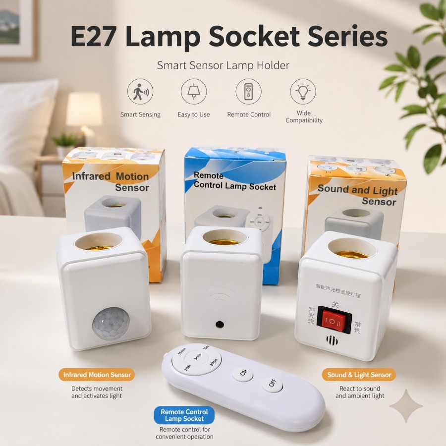 EU/US Plug E27 PIR Motion Sens - Voice Control Light Bulb recension och pris