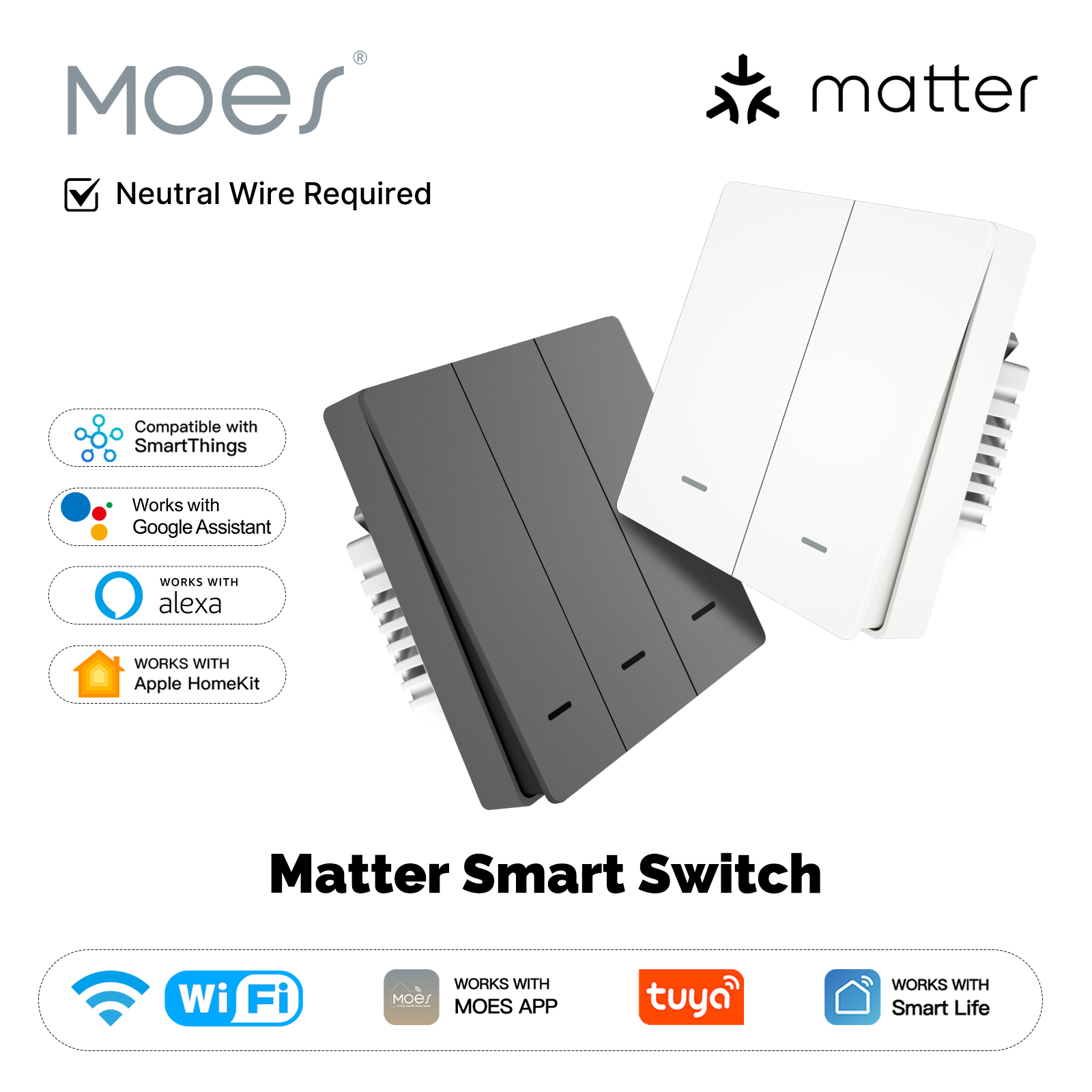 MOES Matter Tuya WiFi Smart Li - Smart Home Remote Control recension och pris