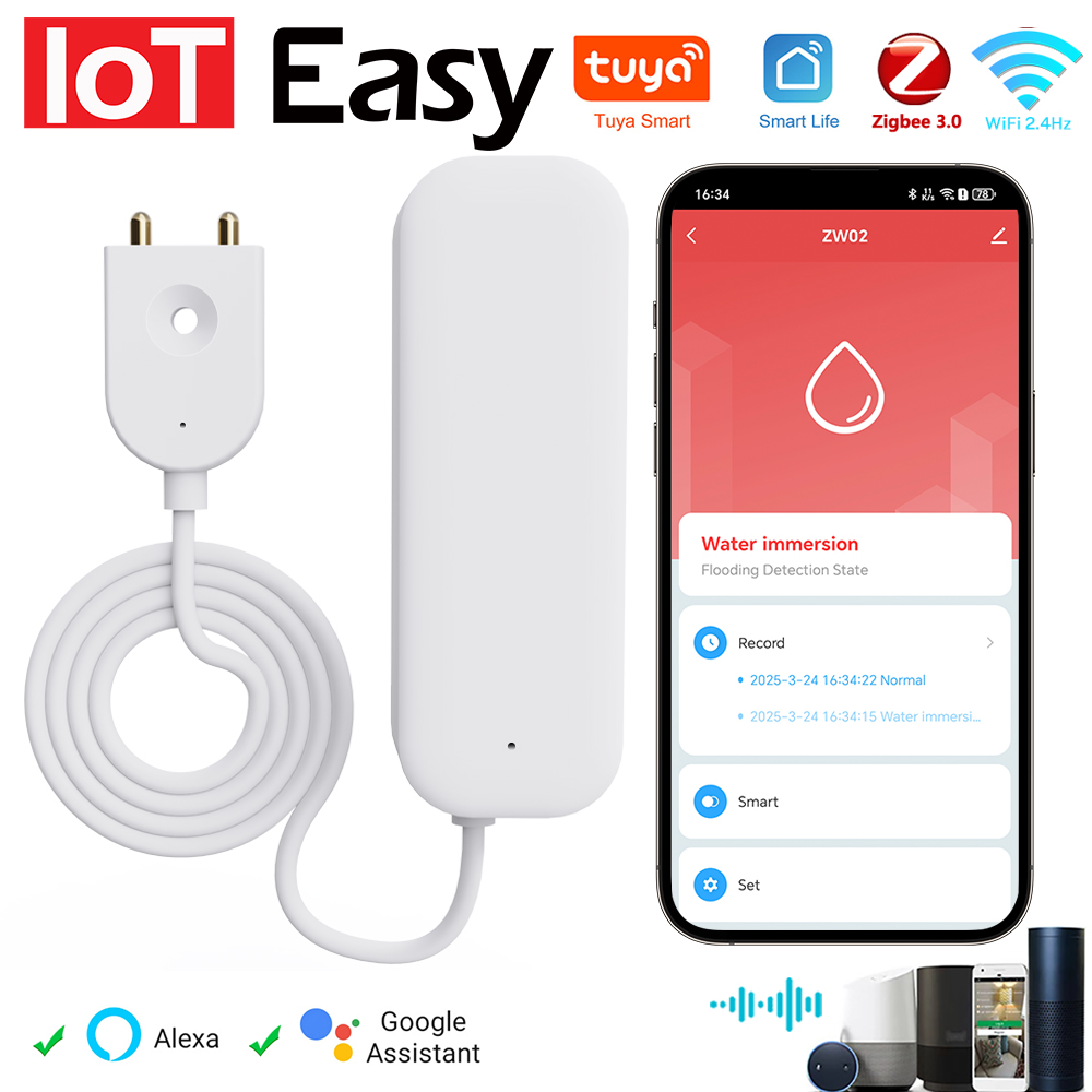 Tuya WiFi ZigBee Water Sensor  - Wifi Water Sensor recension och pris