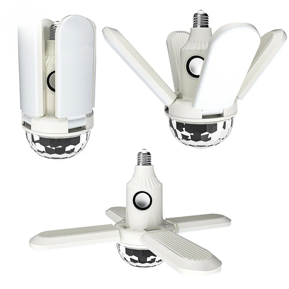E27 LED Bulb Fan Four-leaf Bla - Voice Control Light Bulb recension och pris