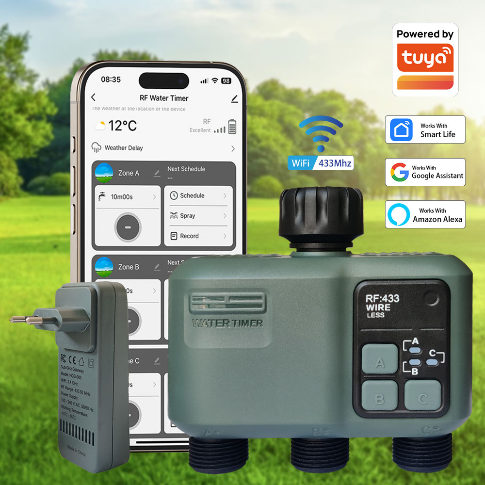 Tuya Wifi+RF433 3-outlet Water - Wifi Smart Plug recension och pris