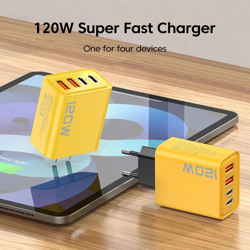 120W 4-Port Fast Charger PD QC - Smart Home Xiaomi recension och pris