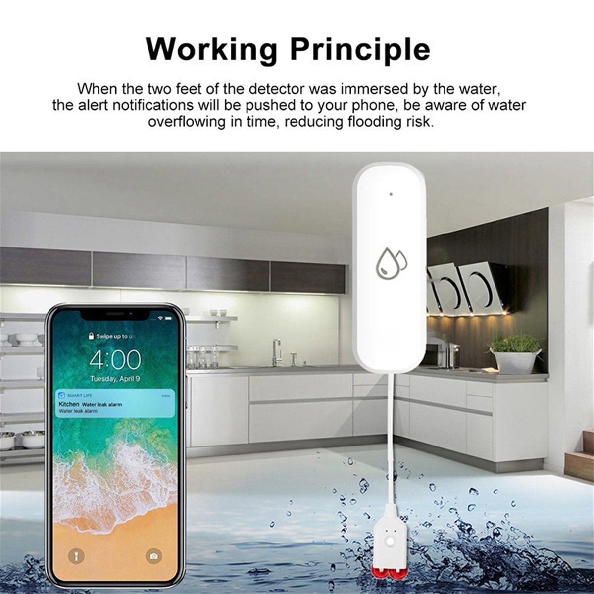 Compatible ZigBee Water Leak S - Smart Home Tuya recension och pris