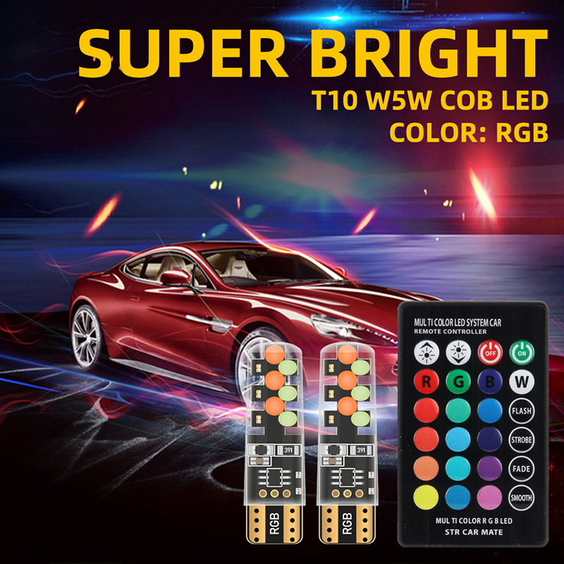 1set T10 W5w RGB LED Bulb Remo - Voice Control Light Bulb recension och pris